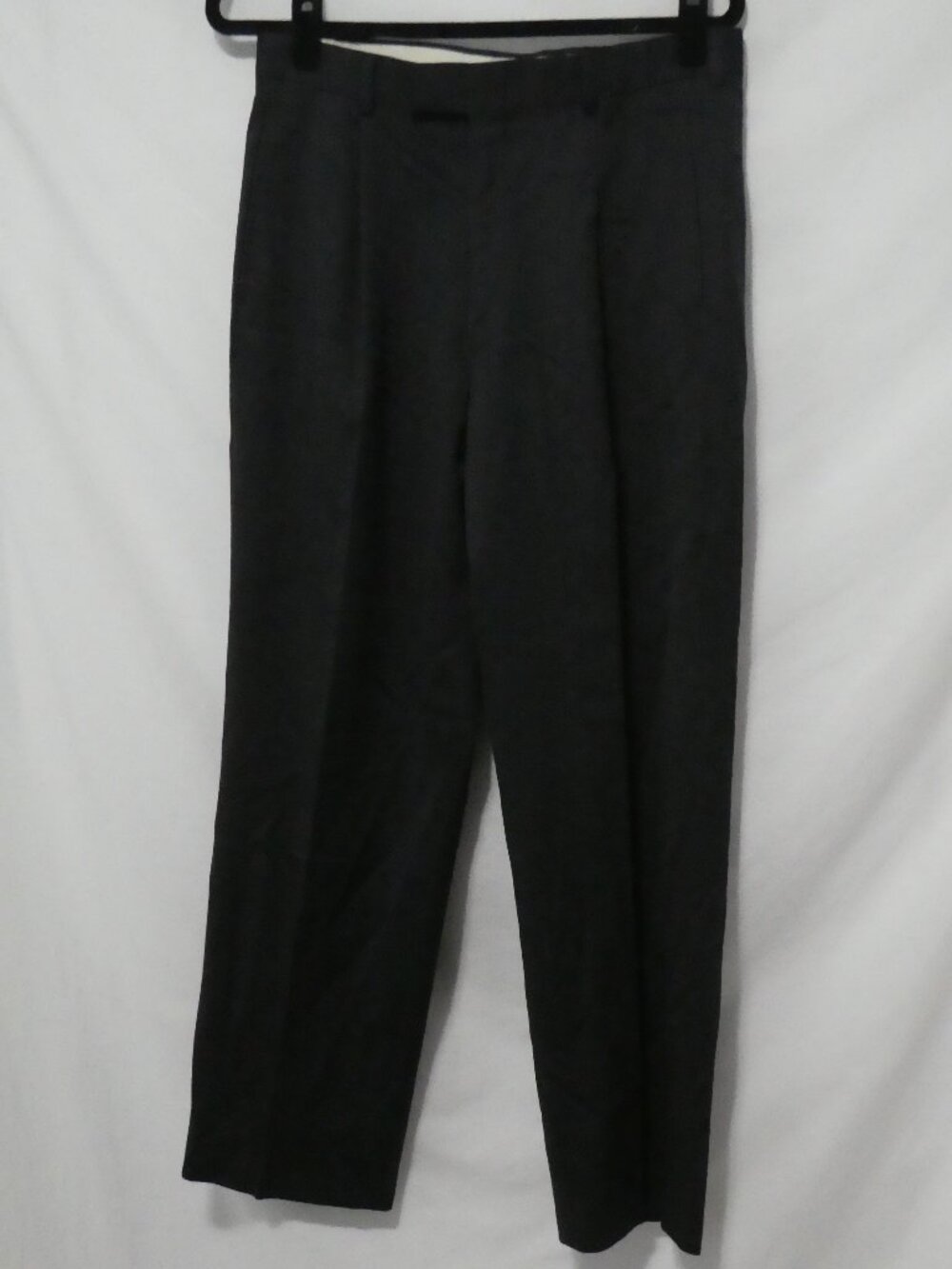 Vintage Men’s Charcoal Grey Pleated Dress Pants Made In Mexico - Size 38